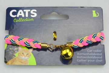 Elastický obojek pro kočku s rolničkou  - CATS