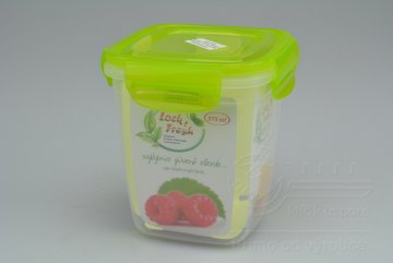 Plastový box na potraviny (11x10x10cm) - Zelený 575ml 