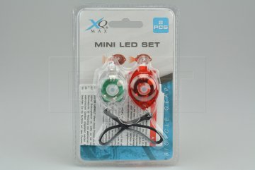Mini set LED červeného a bílého světla na kolo  - XQ 