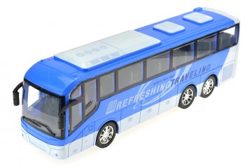 Autobus na setrvačník (31cm) - Modrý