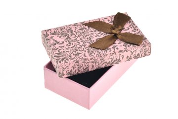 Dárková krabička pro pár náušnic, prstýnek a přívěšek - Růžová