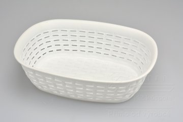 Plastový košík do domácnosti (25,5x18x7cm) - Bílý 2l