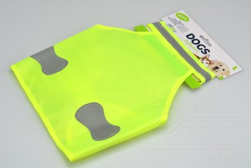 Reflexní vesta pro malé psy - Žlutá (48,5x23cm)