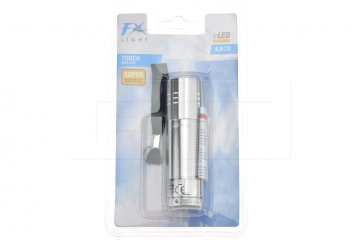 Kapesní LED svítilna FX (8.5cm) - Stříbrná