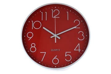 Červené nástěnné hodiny  30 cm