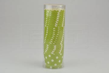Cukrářské papírové košíčky do 220°C / 25ks (6x4cm) - Zelené s bílými puntíky