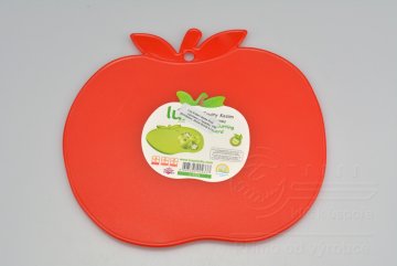 Plastová krájecí deska na ovoce jablko - Červené (18x17cm)