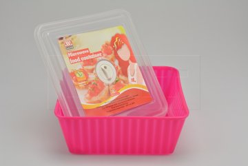 Plastová krabička do mikrovlnné trouby HAIXIN (2200ml) - Růžová