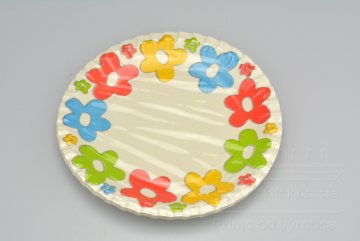 Jednorázový papírový talíř pro děti - Set 8ks s barevným vzorem (18cm)