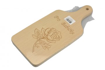 Gravírované dřevěné prkénko s rukojetí - Pro babičku (31x14cm)