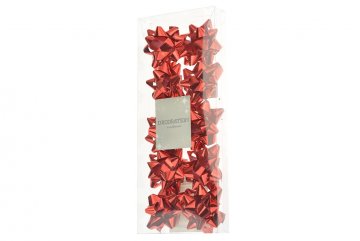 Vánoční rozety (4.5cm) - Set 10ks, červené