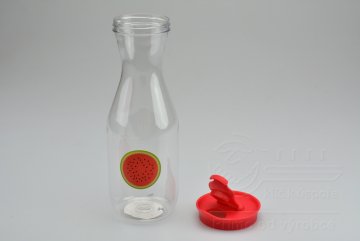 Plastová nádoba na limonádu 1l (26x8cm) - Červená s melounem