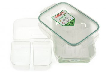 Plastový box se silikonovým těsněním a 3x vyndávacím vnitřkem PLAST ART 1l