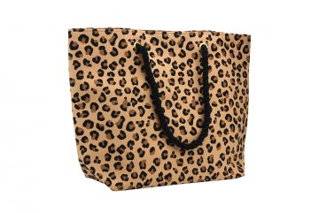 Plážová taška 50x36 cm Safari Leopard hnědá