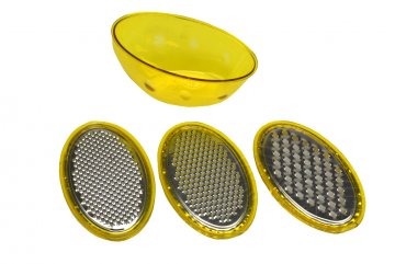 4-dílné struhadlo se zásobníkem BANQUET - Žluté (26x10,2x10,8cm)