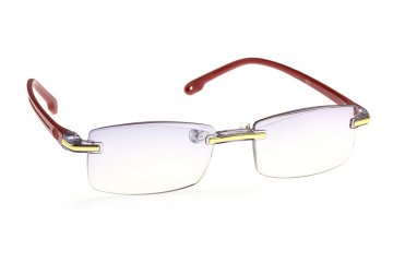 Elegantní dioptrické brýle červené +3.5