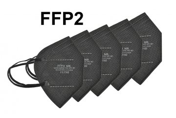 Respirátor FFP2 - Černý, 5ks