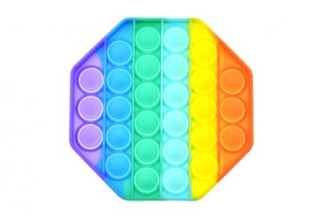 Fidget Popit Rainbow antistresová hračka Osmiúhelník