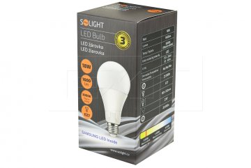 LED žárovka SOLIGHT E27 - 18W 3000K