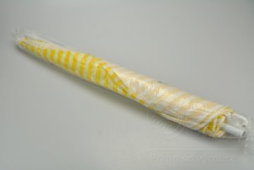 Plážový slunečník s pruhy - Žluto-bílý (152x142cm)