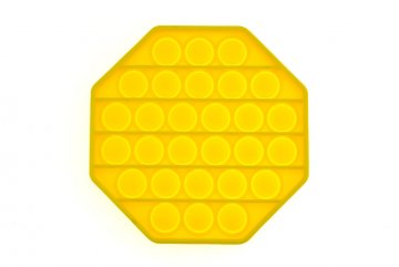 Fidget Popit antistresová hračka Octagon, žlutý