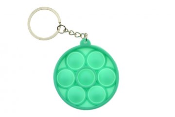 Fidget Popit antistresová hračka Klíčenka - Zelené kolečko