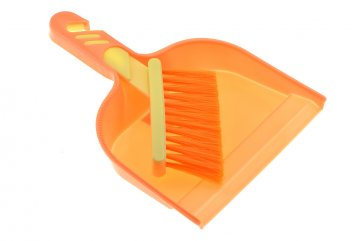 Mini smetáček a lopatka (23cm) - Oranžový