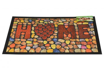 Bytová rohožka PERFECT HOME 40x60cm - Home dřevěná mozaika