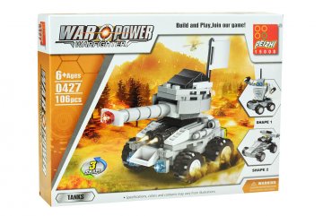 Stavebnice 0427, 106 dílků War Power - Tank