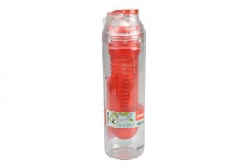 Plastová láhev s filtrem na kousky ovoce BANQUET 500ml - Červená (23x6cm)