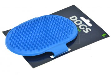 Silikonový kartáč na vyčesávání srsti DOGS (13cm) - Modrý