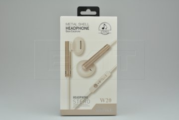 Sluchátka s mikrofonem WELIKE W20 - Stříbrná