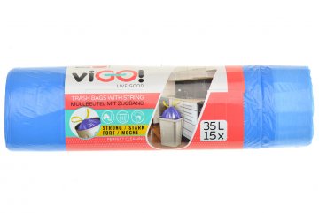 Pytle na odpad VIGO 15ks 35L - Modré