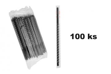 Plastová brčka 100 ks 240 x 7 mm, černé