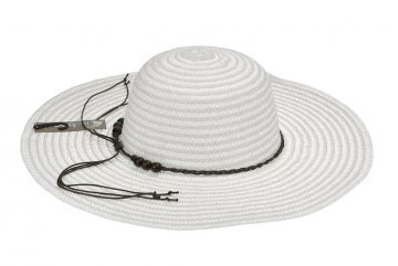 Plážový klobouk 43cm, 275327 - Bílý