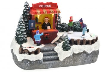 Vánoční scéna - Stánek s kávou
