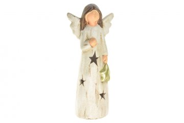 Svítící andílek (24cm) - S hvězdičkou
