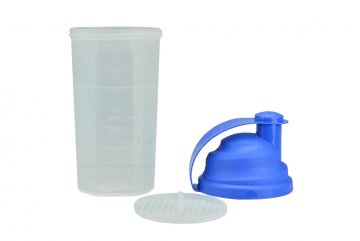 Plastový shaker TVAR 700ml (23,5x10cm) - Modré víčko