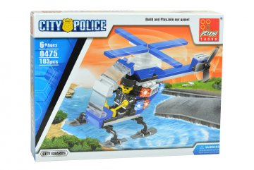 Stavebnice 0475, 103 dílků City Police - Městská stráž, vrtulník