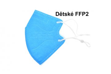 Dětský respirátor FFP2 NR MY-002 - Světle modrý, 1ks