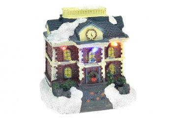 Vánoční scéna - Dům s hodinami