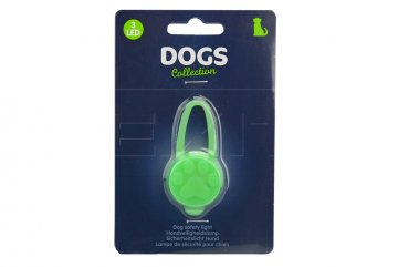 Bezpečnostní LED osvětlení na obojek DOGS (3x6cm) - Zelené