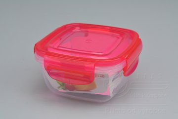 Plastový box na potraviny (6x10x10cm) - Růžový 275ml 