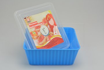Plastová krabička do mikrovlnné trouby HAIXIN (2200ml) - Modrá