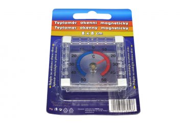 Okenní magnetický teploměr (8x8cm)