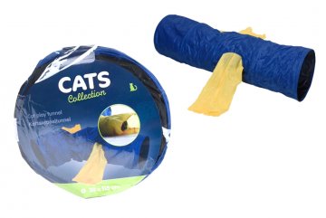 Tunel pro kočky - Modrý (30x115cm)