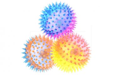 Dvoubarevný gumový blikací ježek GAZELO (8cm) - Mix barev 1ks