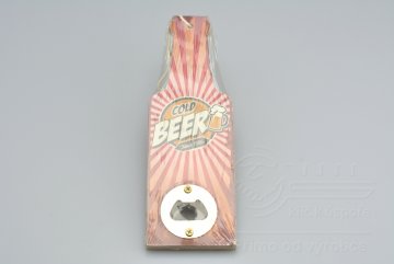 Stylový otvírák na pivo se šňůrkou - Fialový (19,5x7cm)