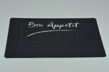 Průhledné vinylové prostírání (43.5x28.5cm) - Bon Appetit - Černé