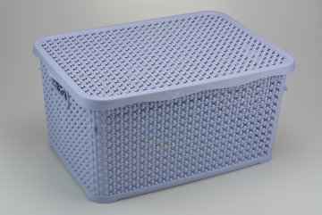 Praktický plastový košík do domácnosti (30l) - Modrý
